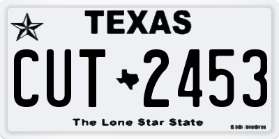 TX license plate CUT2453