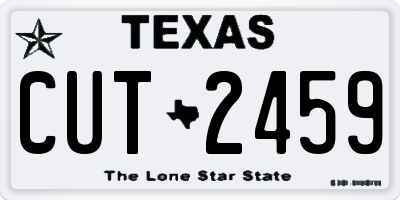 TX license plate CUT2459