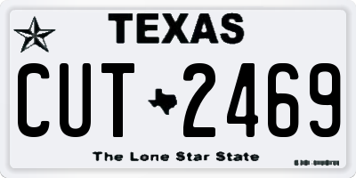 TX license plate CUT2469