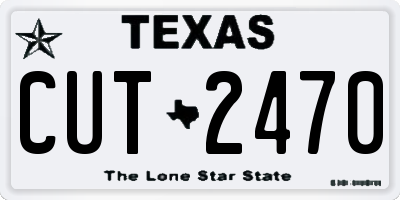 TX license plate CUT2470