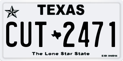 TX license plate CUT2471