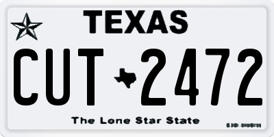 TX license plate CUT2472
