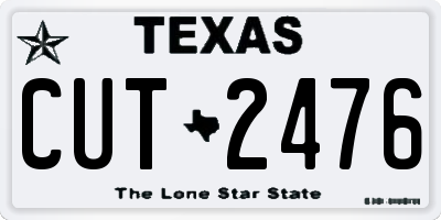 TX license plate CUT2476