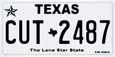TX license plate CUT2487