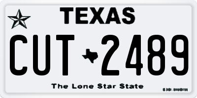 TX license plate CUT2489
