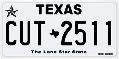 TX license plate CUT2511