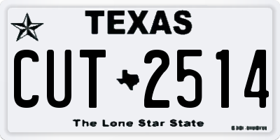 TX license plate CUT2514