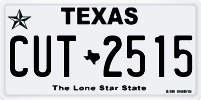 TX license plate CUT2515