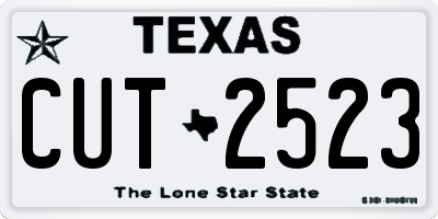 TX license plate CUT2523