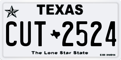 TX license plate CUT2524
