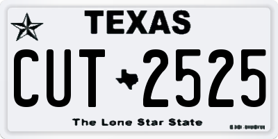 TX license plate CUT2525