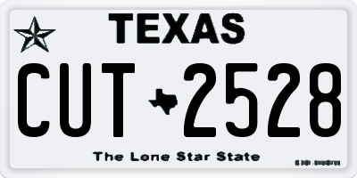 TX license plate CUT2528