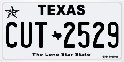 TX license plate CUT2529