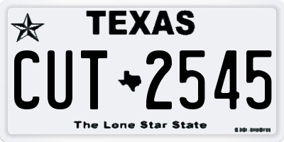 TX license plate CUT2545