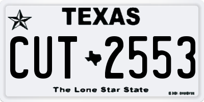 TX license plate CUT2553