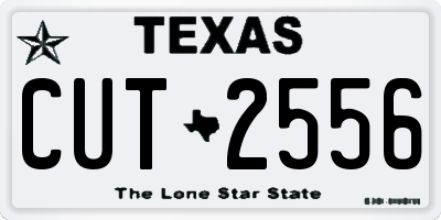 TX license plate CUT2556