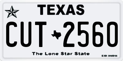 TX license plate CUT2560