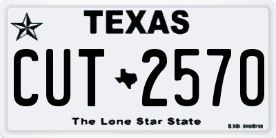 TX license plate CUT2570