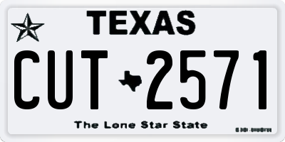 TX license plate CUT2571