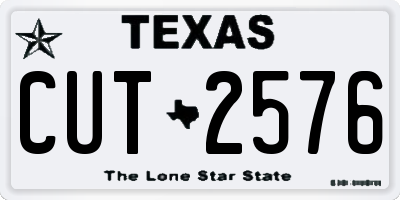 TX license plate CUT2576