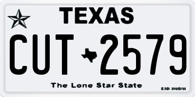 TX license plate CUT2579