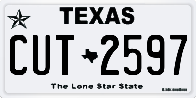 TX license plate CUT2597