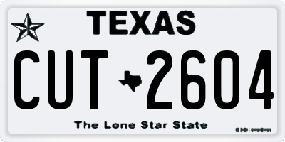 TX license plate CUT2604