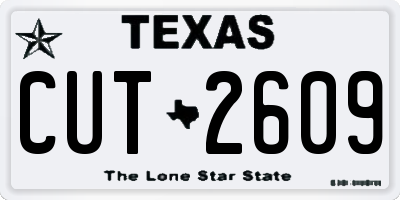 TX license plate CUT2609