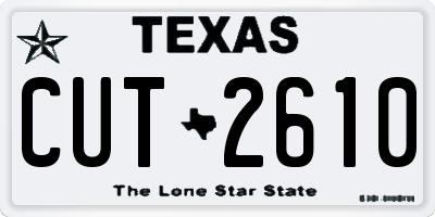 TX license plate CUT2610