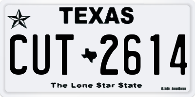 TX license plate CUT2614