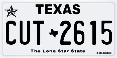 TX license plate CUT2615