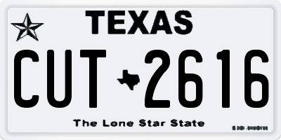 TX license plate CUT2616