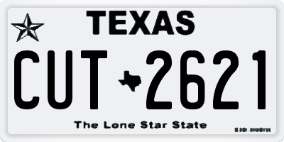 TX license plate CUT2621