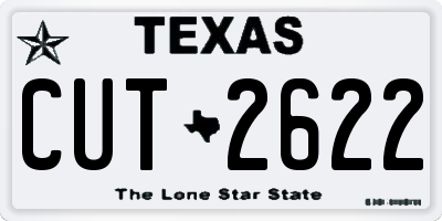TX license plate CUT2622