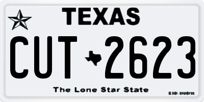 TX license plate CUT2623