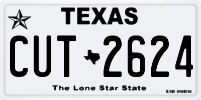 TX license plate CUT2624