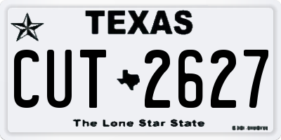 TX license plate CUT2627