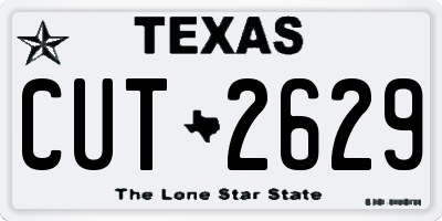 TX license plate CUT2629