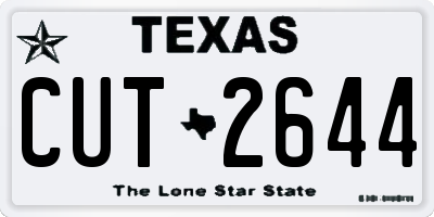 TX license plate CUT2644