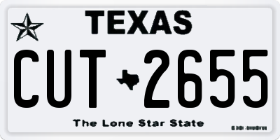 TX license plate CUT2655