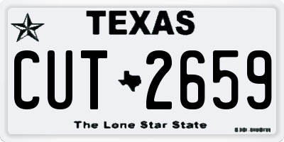 TX license plate CUT2659