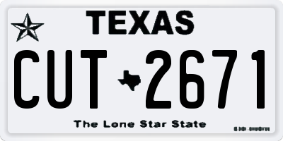 TX license plate CUT2671