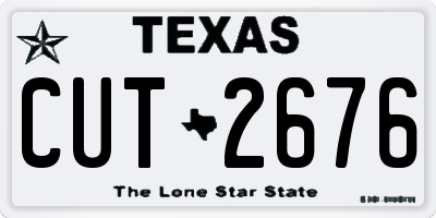 TX license plate CUT2676