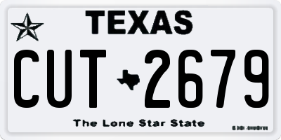 TX license plate CUT2679