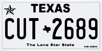 TX license plate CUT2689