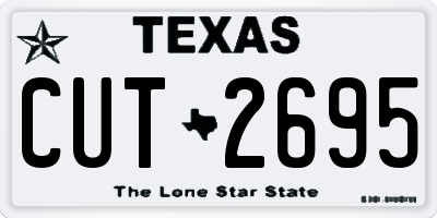 TX license plate CUT2695