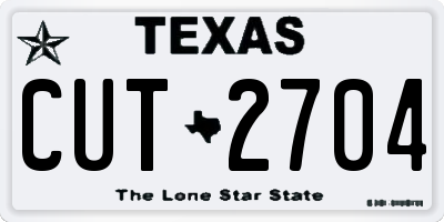TX license plate CUT2704