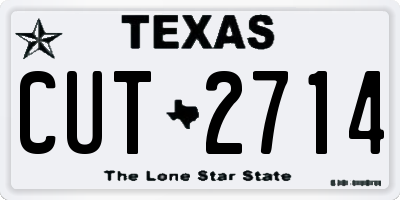 TX license plate CUT2714