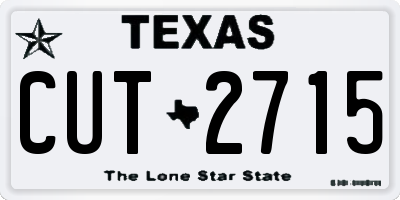 TX license plate CUT2715