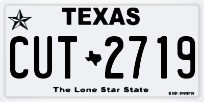 TX license plate CUT2719